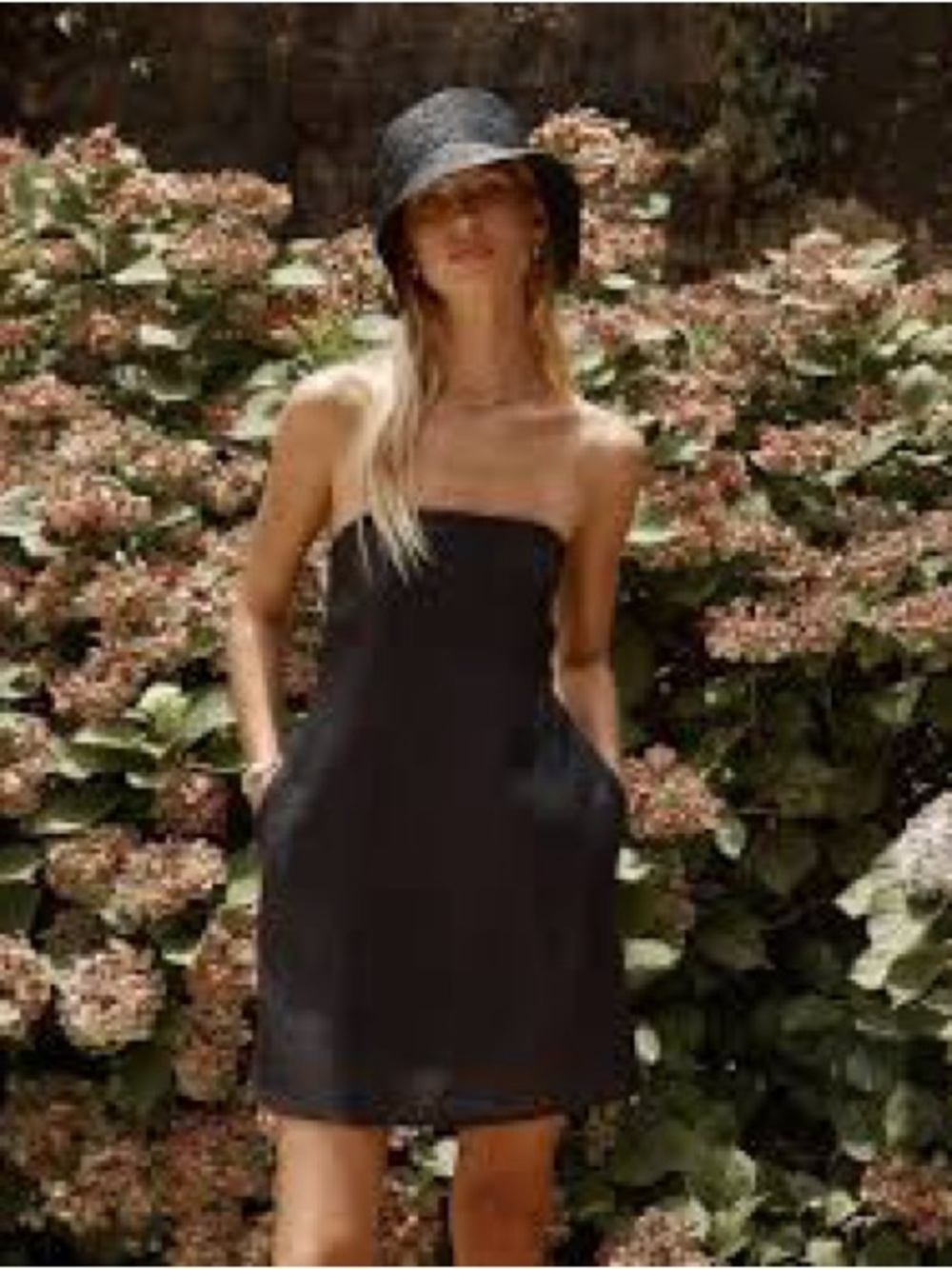 Strapless Black Summer Dress